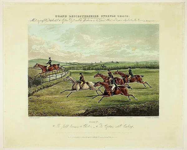 The Field becomes Select, from The Grand Steeplechase over Leicestershire, published 1830. Creator: Charles Bentley