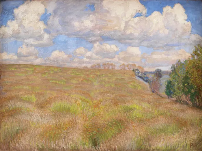 Framed Print : A Field of Waving Rye, 1894. Creator: Peter Hansen Framed Print : A Field of Waving Rye, 1894. Creator: Peter Hansen