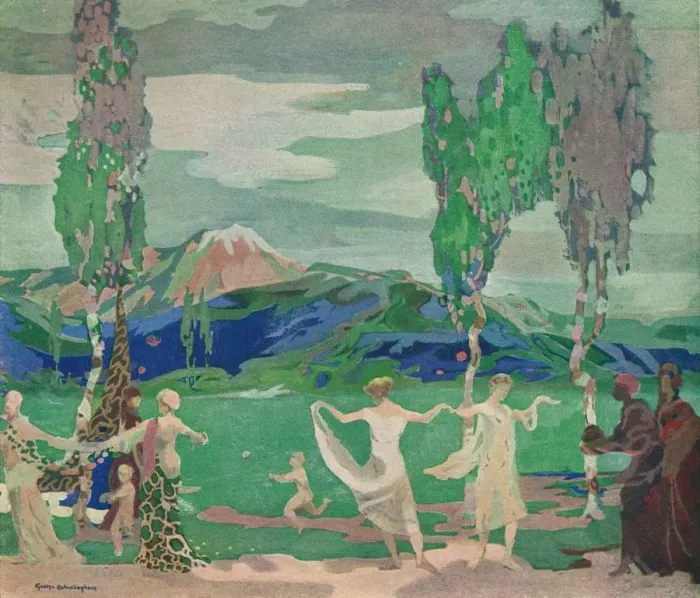 Framed Print : The Fields of Avatar, c20th century (1914-1915). Artist: George Sheringham