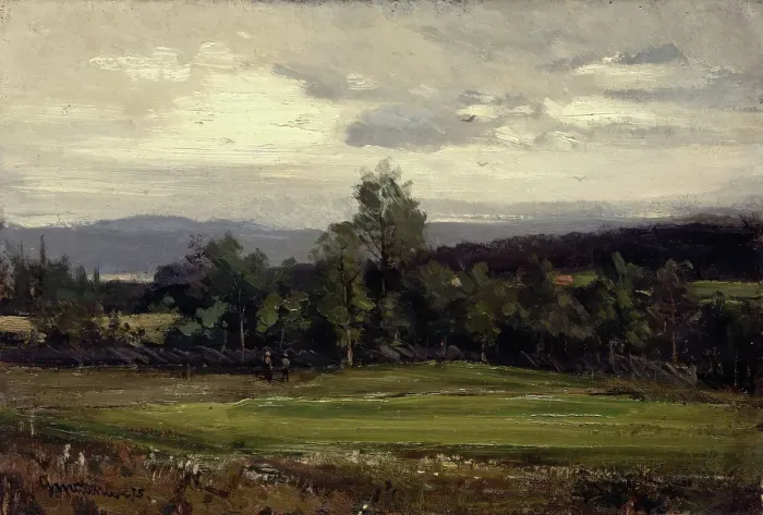 Framed Print : Fields at Hedmark in Summer, 1875. Creator: Gerhard Munthe Framed Print : Fields at Hedmark in Summer, 1875. Creator: Gerhard Munthe