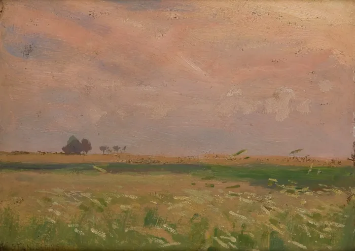 Framed Print : Fields near Bronowice, 1902. Creator: Jan Stanislawski Framed Print : Fields near Bronowice, 1902. Creator: Jan Stanislawski