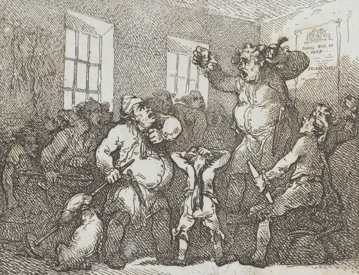 Framed Print : Fierce as staring Ajax from this seat... 1787. 1787. Creator: Thomas Rowlandson Framed Print : Fierce as staring Ajax from this seat... 1787. 1787. Creator: Thomas Rowlandson