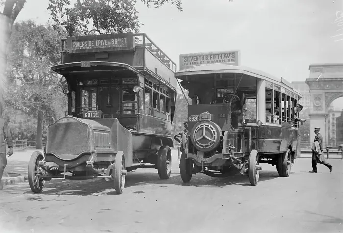 Framed Print : Fifth Ave. bus, 1913. Creator: Bain News Service Framed Print : Fifth Ave. bus, 1913. Creator: Bain News Service