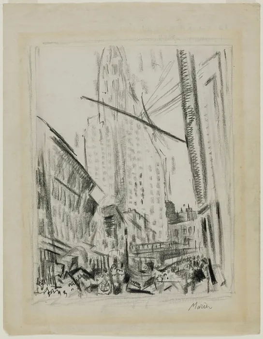 Framed Print : Fifth Avenue, New York, c1920. Creator: John Marin Framed Print : Fifth Avenue, New York, c1920. Creator: John Marin