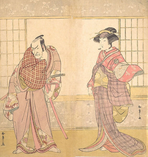 The Fifth Ichikawa Danjuro as a Man Standing in a Room, ca. 1780. Creator: Shunsho