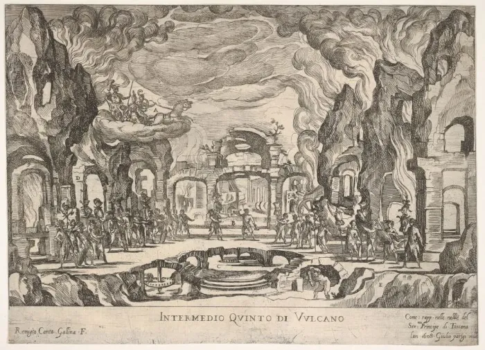 Framed Print : Fifth Interlude: Vulcan (Intermedio quinto di Volcano), from the series Seven Framed Print : Fifth Interlude: Vulcan (Intermedio quinto di Volcano), from the series Seven