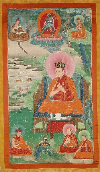 The Fifth Karmapa, Dezhin Shegpa (1384-1415), c18th century. Creator: Anon