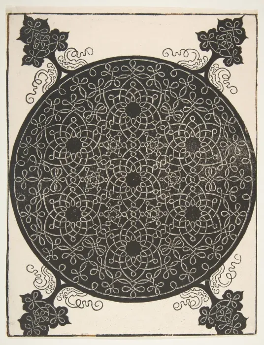 Framed Print : The Fifth Knot. Interlaced Roundel with Seven Six-pointed Stars, 1521 before Framed Print : The Fifth Knot. Interlaced Roundel with Seven Six-pointed Stars, 1521 before