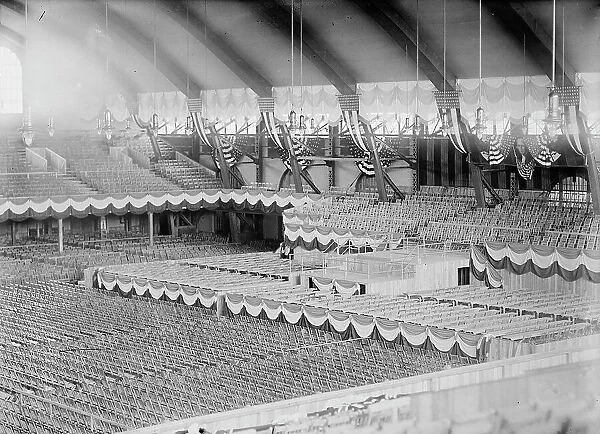 Fifth Regiment Armory, Baltimore, Maryland - Interior Ready For Democratic National Convention, 1912 Creator: Harris & Ewing. Fifth Regiment Armory, Baltimore, Maryland - Interior Ready For Democratic National Convention