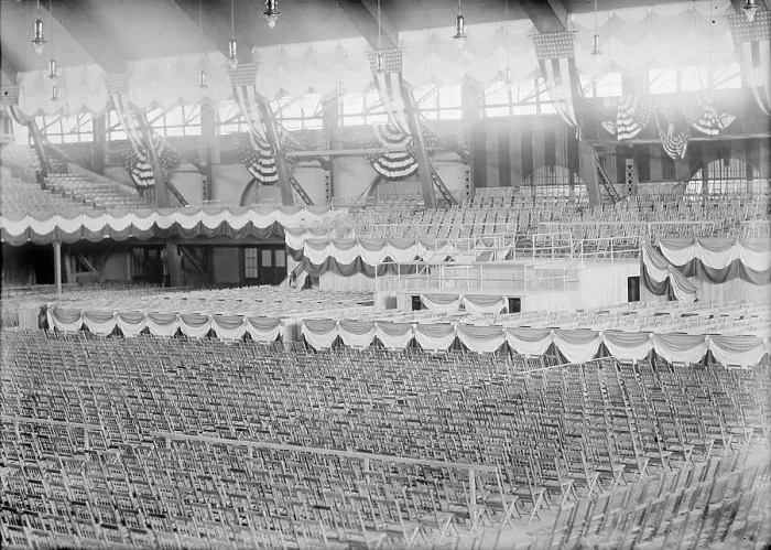 Framed Print : Fifth Regiment Armory, Baltimore, Maryland - Interior Ready For Democratic National Convention, 1912 Creator: Harris & Ewing. Fifth Regiment Armory, Baltimore, Maryland - Interior Ready For Democratic National Convention Framed Print : Fifth Regiment Armory, Baltimore, Maryland - Interior Ready For Democratic National Convention, 1912 Creator: Harris & Ewing. Fifth Regiment Armory, Baltimore, Maryland - Interior Ready For Democratic National Convention