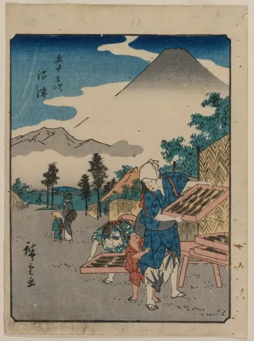 Framed Print : The Fifty-Three Stations of the Tokaido: Numazu, c. 1850. Creator: Ando Hiroshige (Japanese, 1797-1858)