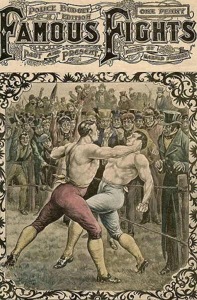 Fight between Dick Curtis and Jack Perkins, 1828 (late 19th or early 20th century.Artist: Pugnis