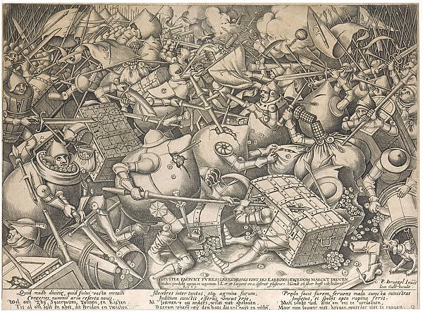 The Fight of the Moneybags and Strongboxes (The Battle about Money), ca 1563