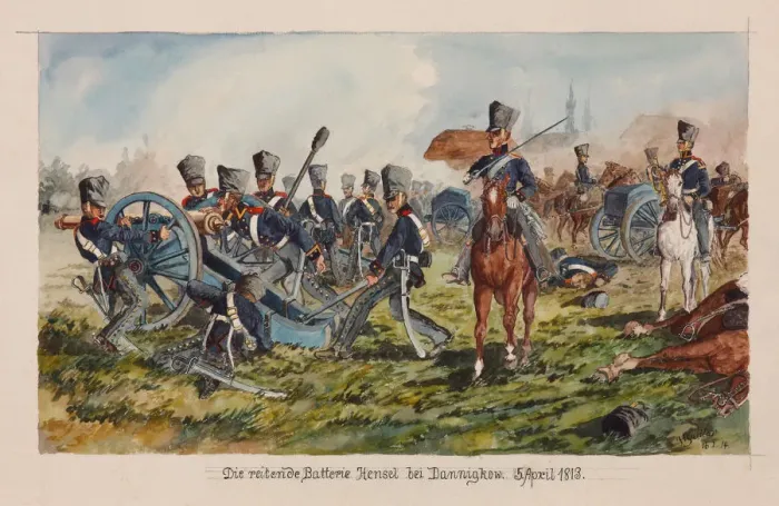 Framed Print : The Fight near Dannigkow on April 5, 1813 Framed Print : The Fight near Dannigkow on April 5, 1813