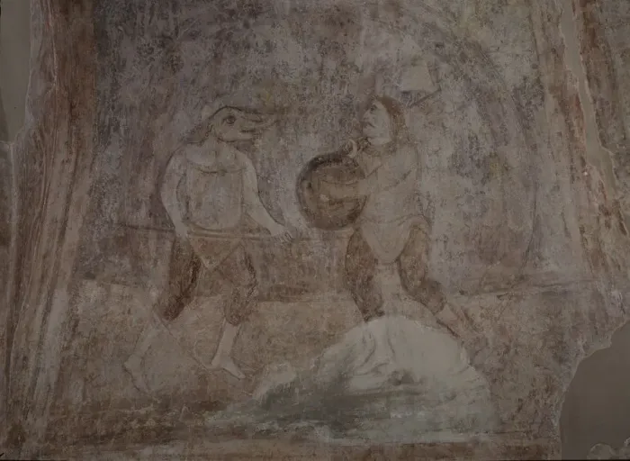 Framed Print : Fight scene in Hippodrom, 11th century. Artist: Ancient Russian frescos Framed Print : Fight scene in Hippodrom, 11th century. Artist: Ancient Russian frescos
