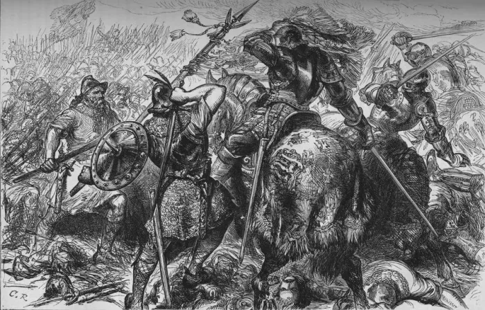 Framed Print : The Fight for the Standard at Pinkie, 10 September 1547, (c1880) Framed Print : The Fight for the Standard at Pinkie, 10 September 1547, (c1880)