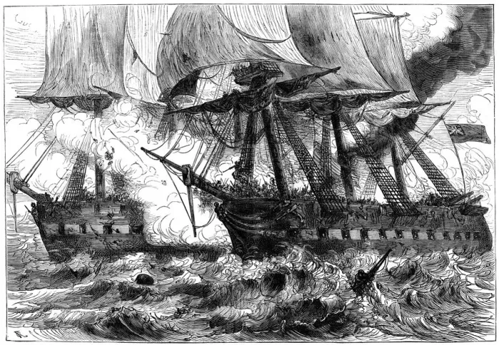 Framed Print : Fight between USS Chesapeake and HMS Shannon, 1813 (c1880) Framed Print : Fight between USS Chesapeake and HMS Shannon, 1813 (c1880)