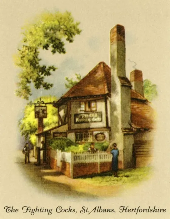 Framed Print : The Fighting Cocks, St. Albans, Hertfordshire, 1936. Creator: Unknown Framed Print : The Fighting Cocks, St. Albans, Hertfordshire, 1936. Creator: Unknown
