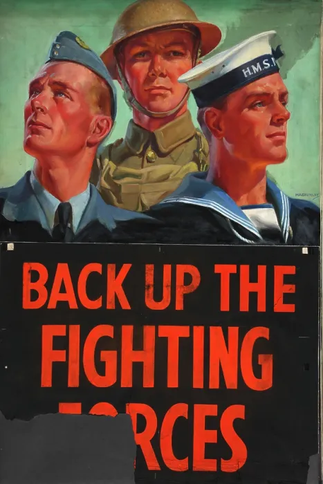 Framed Print : Back Up The Fighting Forces, World War II poster, c1939-c1945. Creator: Mackinlay. Back Up The Fighting Forces, World War II poster, c1939-c1945. Creator: Mackinlay Framed Print : Back Up The Fighting Forces, World War II poster, c1939-c1945. Creator: Mackinlay. Back Up The Fighting Forces, World War II poster, c1939-c1945. Creator: Mackinlay