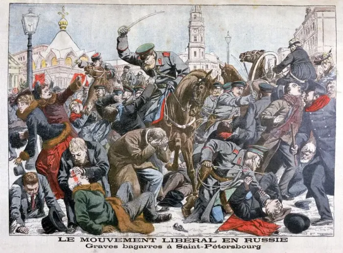 Framed Print : Serious fighting by the Liberal Movement in Russia, St Petersburg, 1904 Framed Print : Serious fighting by the Liberal Movement in Russia, St Petersburg, 1904