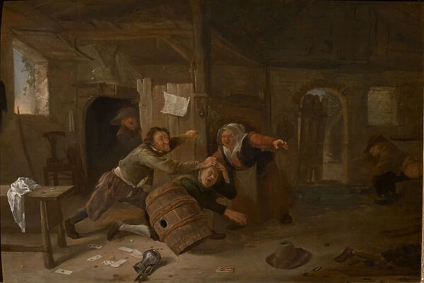 Fighting peasants, before 1678. Creator: Steen, Jan Havicksz (1626-1679)