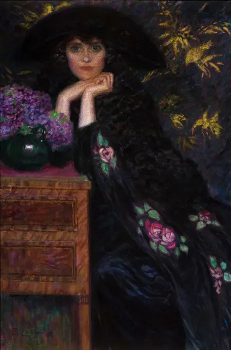 Framed Print : Figura di Donna (Ritratto di Violette), 1920. Creator: Lionne (Della Leonessa) Framed Print : Figura di Donna (Ritratto di Violette), 1920. Creator: Lionne (Della Leonessa)
