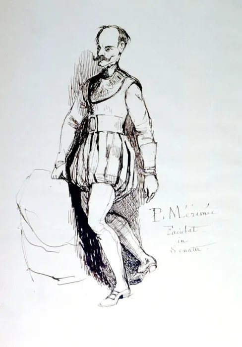 Framed Print : Figure in 16th Century Costume, c1823-1870. Artist: Prosper Merimee Framed Print : Figure in 16th Century Costume, c1823-1870. Artist: Prosper Merimee