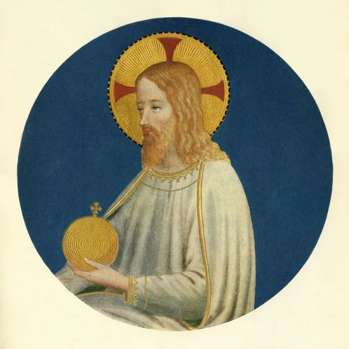 Framed Print : A Figure of Christ, 15th century, (c1909). Artist: Fra Angelico Framed Print : A Figure of Christ, 15th century, (c1909). Artist: Fra Angelico