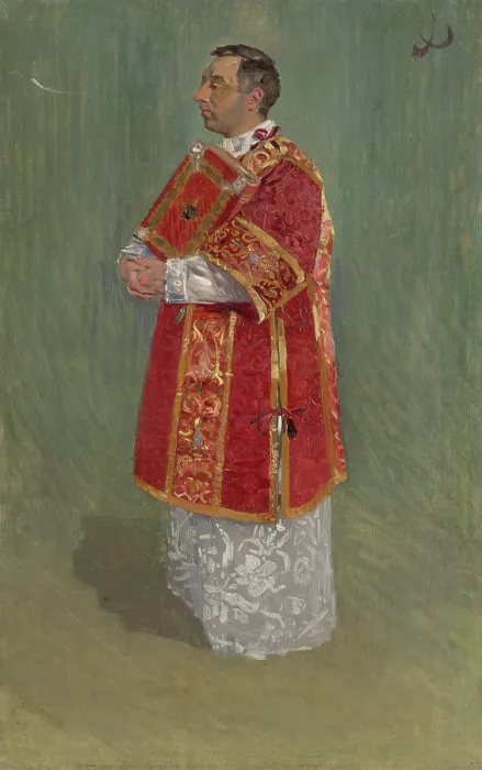 Framed Print : Figure of Clergyman, 1890-1900. Creator: Joza Uprka Framed Print : Figure of Clergyman, 1890-1900. Creator: Joza Uprka