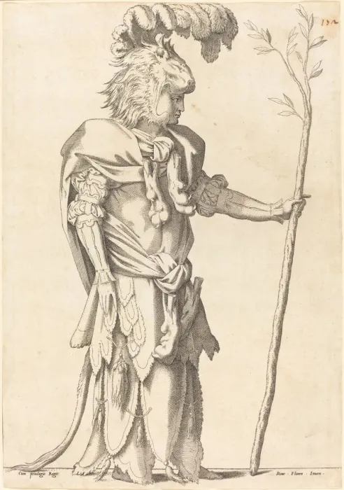 Framed Print : Figure Costumed as Hercules, c. 1539. Creator: Unknown Framed Print : Figure Costumed as Hercules, c. 1539. Creator: Unknown
