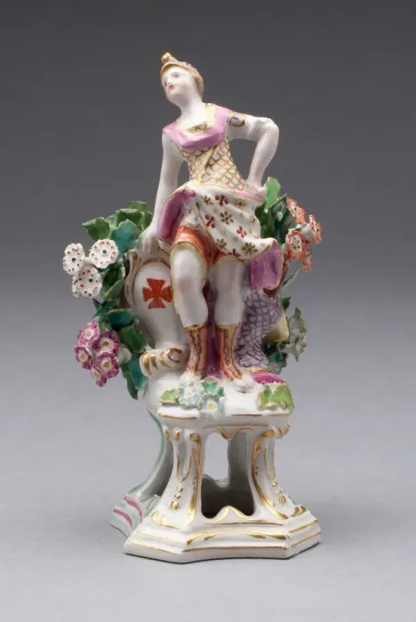 Framed Print : Figure of Europe, Bow, c. 1766. Creator: Bow Porcelain Factory Framed Print : Figure of Europe, Bow, c. 1766. Creator: Bow Porcelain Factory