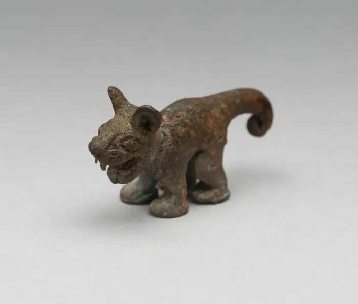 Framed Print : Figure of a Feline, Possibly a Finial for a Pin, A. D. 1100 / 1470. Creator: Unknown Framed Print : Figure of a Feline, Possibly a Finial for a Pin, A. D. 1100 / 1470. Creator: Unknown