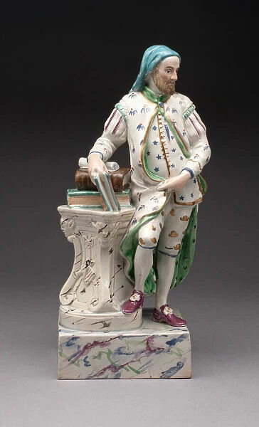 Figure of Geoffrey Chaucer, Staffordshire, c. 1790. Creator: Ralph Wood the Younger