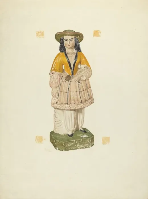 Framed Print : Figure of a Girl, 1940. Creator: Lucille Chabot