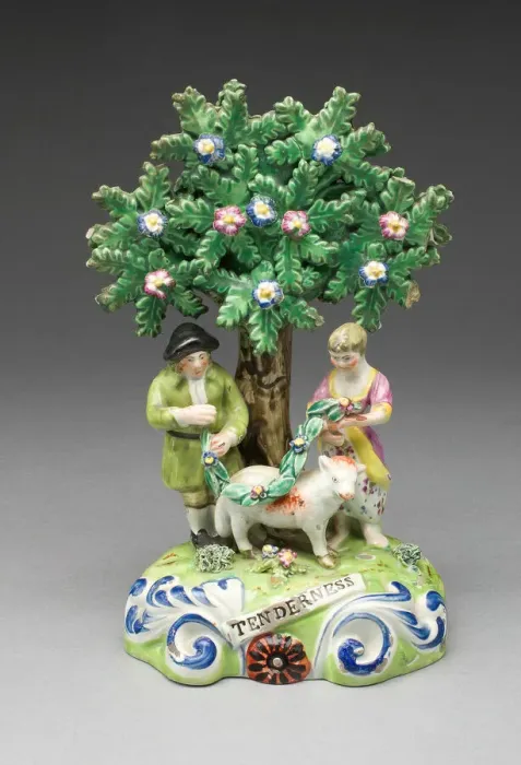 Framed Print : Figure Group: Tenderness, Staffordshire, c. 1820 / 30. Creator: John Walton Framed Print : Figure Group: Tenderness, Staffordshire, c. 1820 / 30. Creator: John Walton