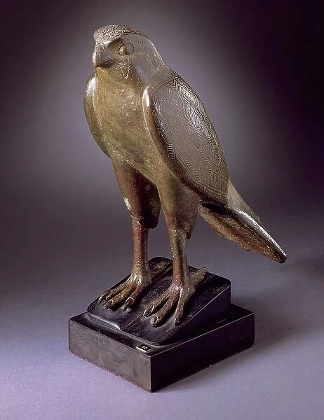 Figure of Horus as a Falcon, 711 B.C.. Creator: Unknown