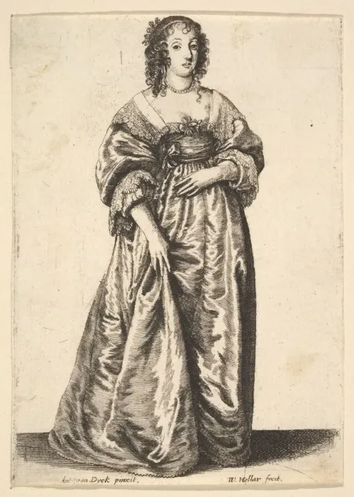 Framed Print : Figure of a Lady Standing, 1625-77. Creator: Wenceslaus Hollar Framed Print : Figure of a Lady Standing, 1625-77. Creator: Wenceslaus Hollar