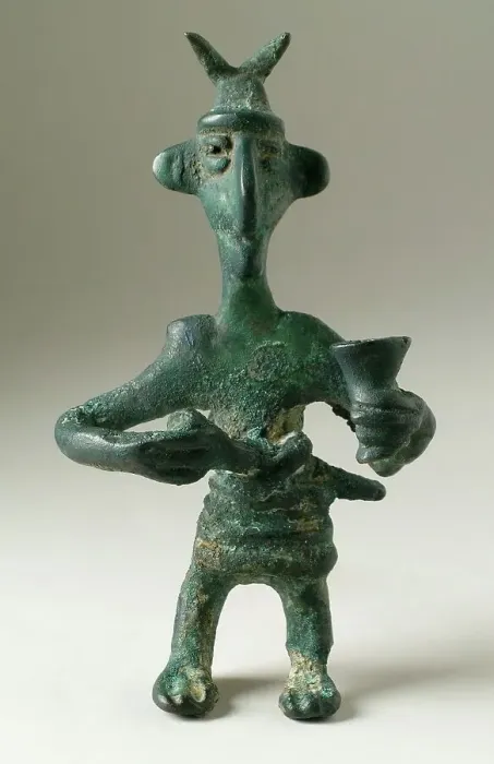 Framed Print : Figure of a Man with Horns, 1000-650 B.C.. Creator: Unknown Framed Print : Figure of a Man with Horns, 1000-650 B.C.. Creator: Unknown