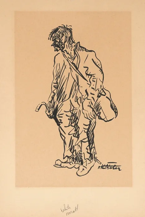 Framed Print : Figure of a man (Wanderer), 1935-1940. Creator: Arnold Peter Weisz-Kubincan