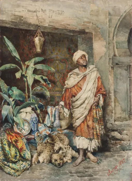 Framed Print : Figure of a Moor, 1882. Creator: Carlo Ascenzi Framed Print : Figure of a Moor, 1882. Creator: Carlo Ascenzi
