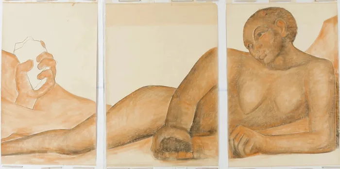 Framed Print : Figure Representing the Black Race (First Version), 1932. Creator: Diego Rivera Framed Print : Figure Representing the Black Race (First Version), 1932. Creator: Diego Rivera