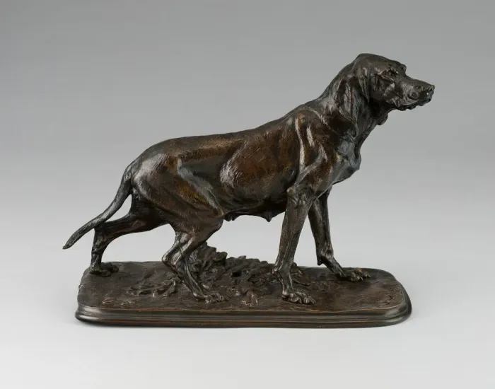 Framed Print : Figure of a Retriever, c. 1840 / 60. Creator: Pierre-Jules Mene Framed Print : Figure of a Retriever, c. 1840 / 60. Creator: Pierre-Jules Mene