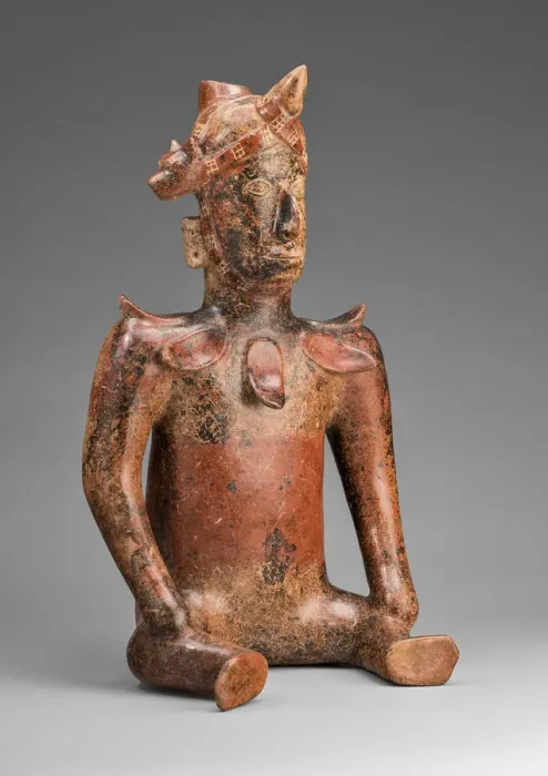 Framed Print : Figure of a Seated Chieftain, 100 B. C. / A. D. 250. Creator: Unknown Framed Print : Figure of a Seated Chieftain, 100 B. C. / A. D. 250. Creator: Unknown