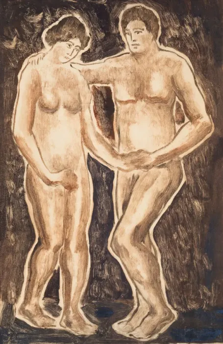 Framed Print : Figure Sketch, 1908. Creator: Abraham Walkowitz Framed Print : Figure Sketch, 1908. Creator: Abraham Walkowitz