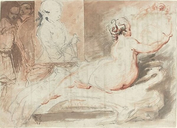 Figure Sketches. Creator: Gabriel de Saint-Aubin
