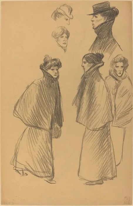 Framed Print : Figure Studies [recto], late 19th-early 20th century. Creator