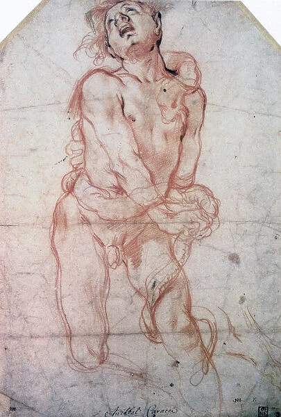 Figure Study, 1560-1609. Artist: Annibale Carracci