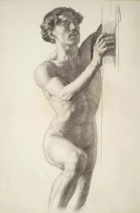 Framed Print : Figure Study, 1880. Creator: William Strang Framed Print : Figure Study, 1880. Creator: William Strang