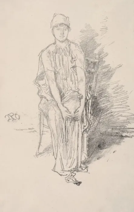 Framed Print : Figure Study, 1890. Creator: James McNeill Whistler (American, 1834-1903) Framed Print : Figure Study, 1890. Creator: James McNeill Whistler (American, 1834-1903)
