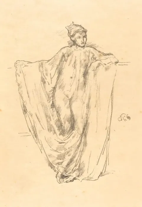 Framed Print : Figure Study, 1894. Creator: James Abbott McNeill Whistler Framed Print : Figure Study, 1894. Creator: James Abbott McNeill Whistler
